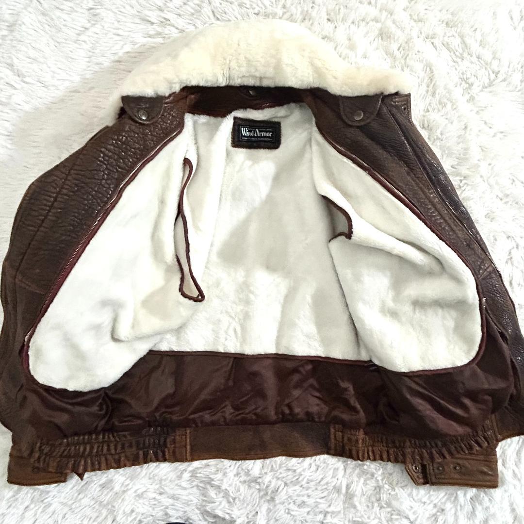 Wind Armor 本革 G-1型 ボアレザージャケット L ヴィンテージ