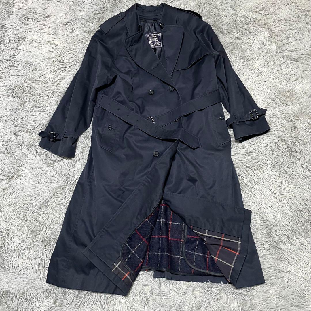 猫 様　　バーバリー トレンチコート 丸善 ライナー付 ネイビー A6