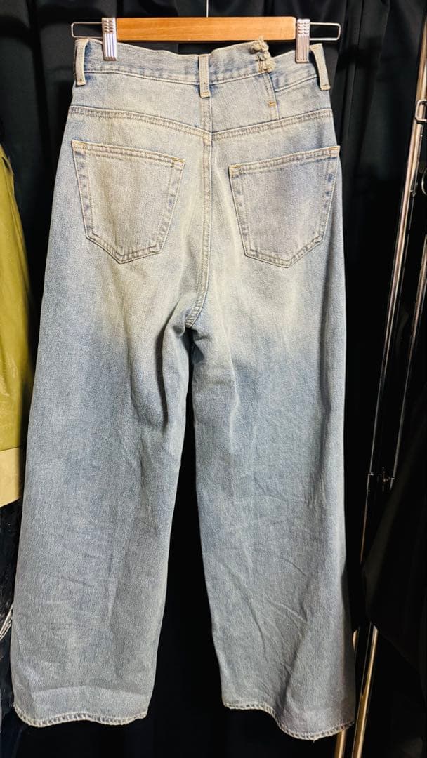 moussy マウジー クロスウエストワイド ストレート デニム 新品