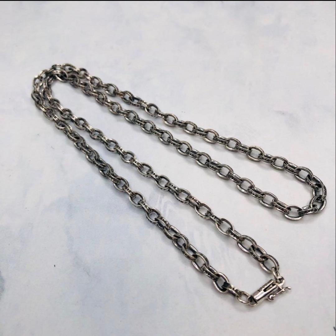 シルバー925 ペーパーチェーン　ネックレス　55cm 新品　5-5　4749