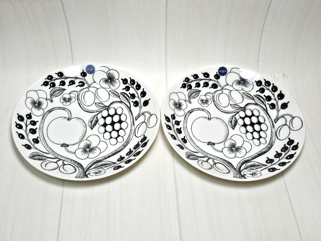 ARABIA パラティッシ ブラック 21cm プレート 2枚セット