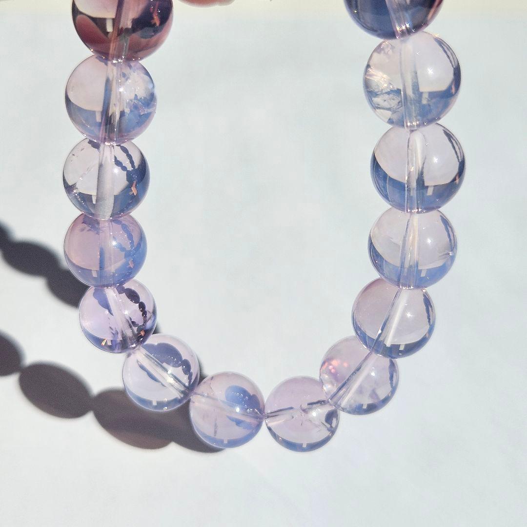 スコロライト　11mm　ブレス　天然石　透明感　一点物　高品質　キラキラ　希少