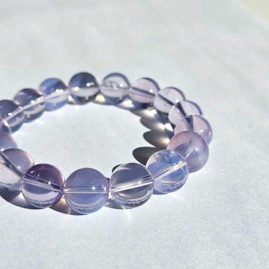 スコロライト　11mm　ブレス　天然石　透明感　一点物　高品質　キラキラ　希少