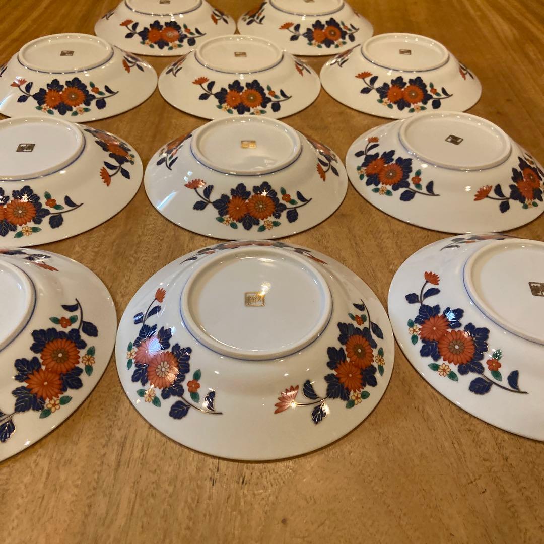 美濃焼庫山窯古伊万里絵付け皿十一枚