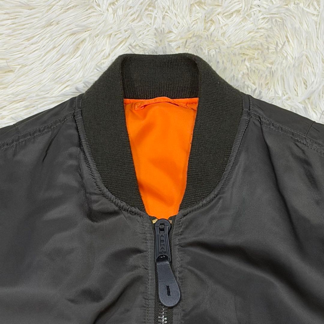 1813　アルファインダストリーズ　MA-1フライトジャケット　L　グレー