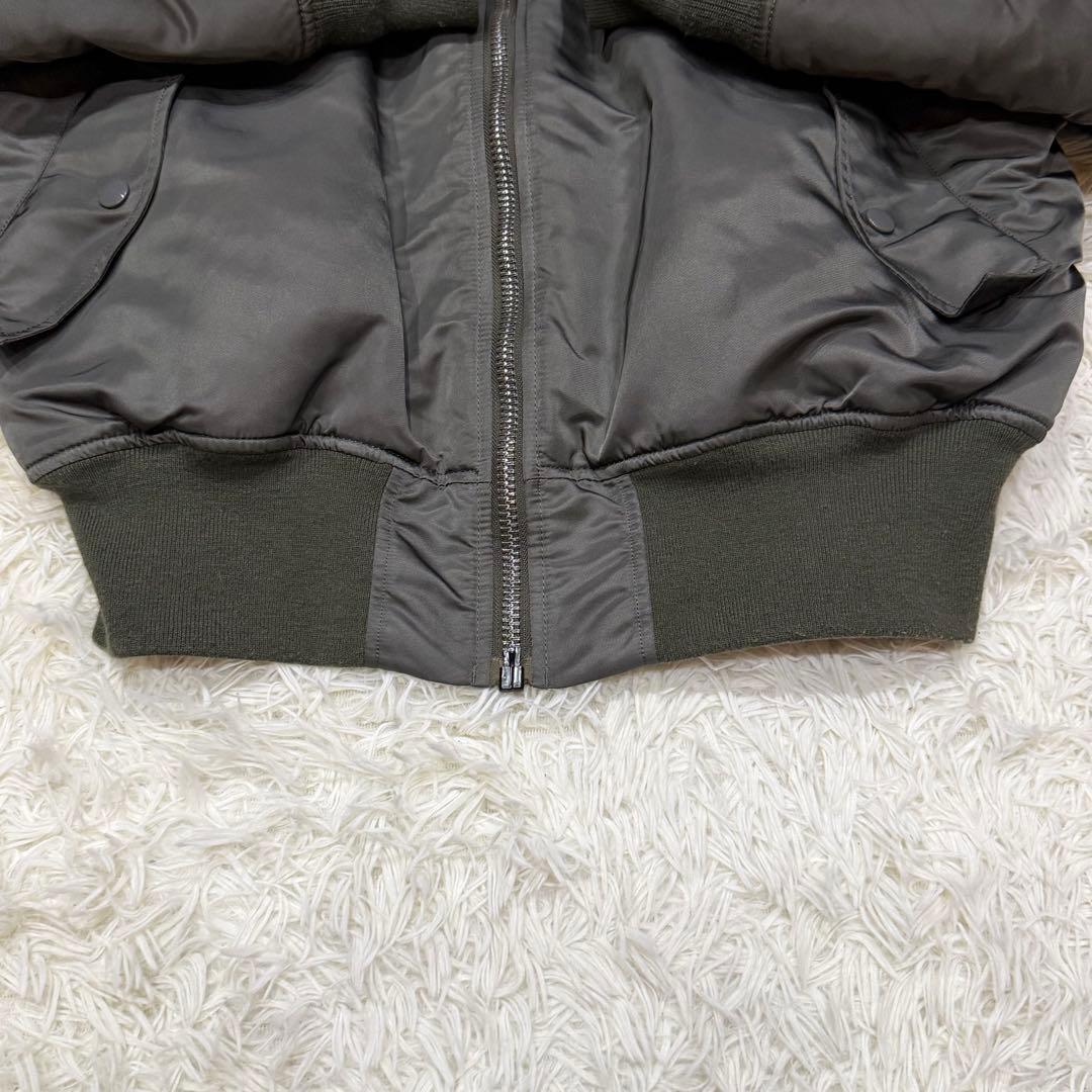 1813　アルファインダストリーズ　MA-1フライトジャケット　L　グレー