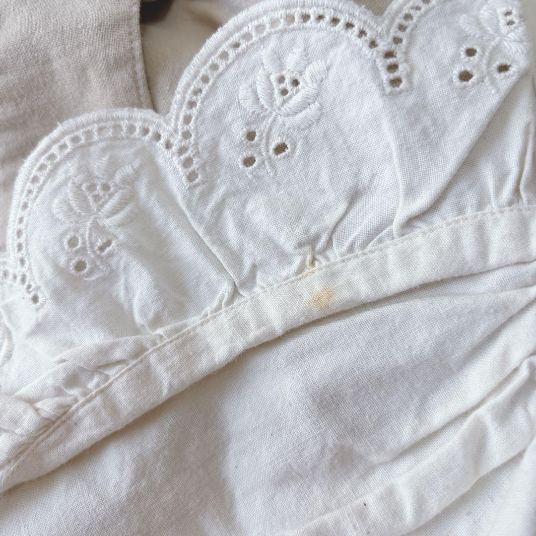 POTECHINO ポテチーノ 2段フリル お花モチーフ エプロン 前掛けレース