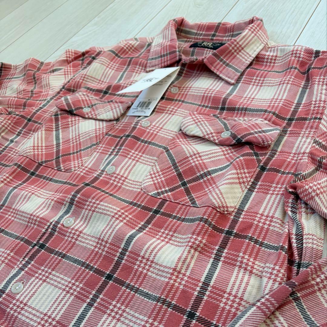 RRL ダブルアールエル　チェックシャツ　ボックスシルエット ループカラー