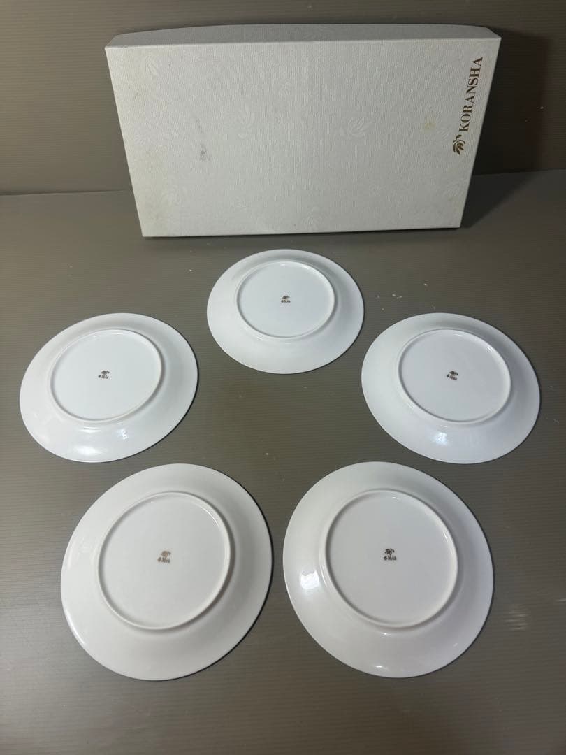 2552 香蘭社　皿　5客　金彩　未使用