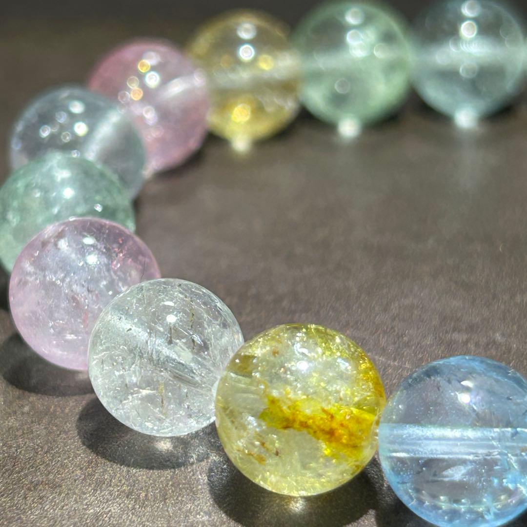 ☆別格高級品！ミックス　トパーズ　ブレス　福財龍王宝珠③