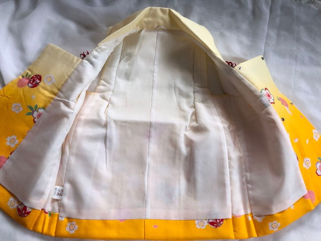 七五三 3歳女児セット　つまみ細工　髪飾り　桜柄　ピンク　みかん色　753 着物