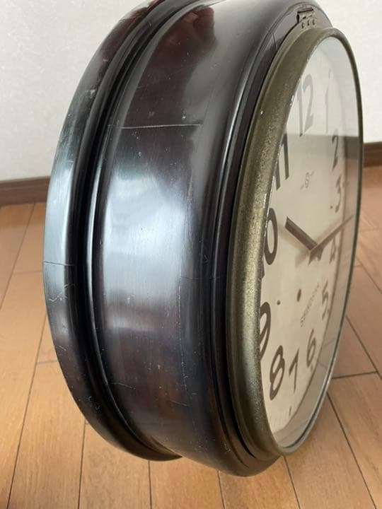 【SEIKOSHA★電波時計】アンティーク 掛け時計 丸形：精工舎