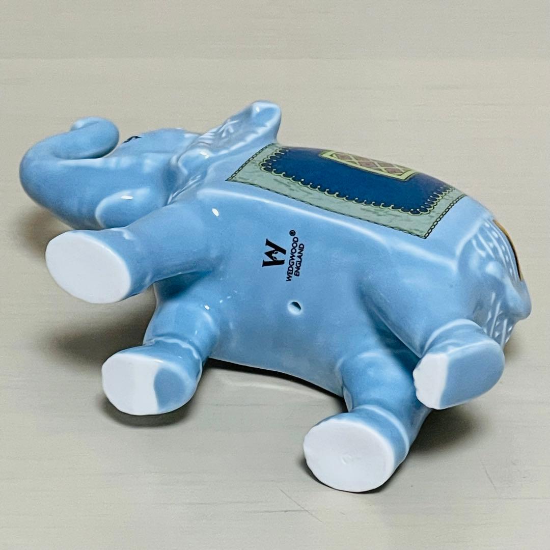 希少レア ウェッジウッド ブルーエレファント フィギュリン 置物