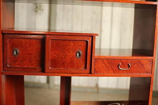 古い木製の茶棚　茶箪笥　食器棚　収納棚　タンス　収納　古家具　古民家　時代家具