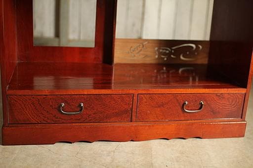 古い木製の茶棚　茶箪笥　食器棚　収納棚　タンス　収納　古家具　古民家　時代家具