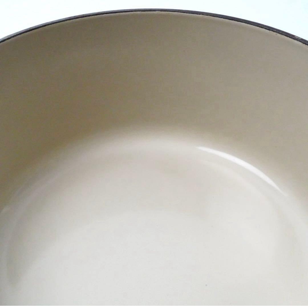 【美品】LE CREUSET　ココット ロンド カプチーノ　22cm