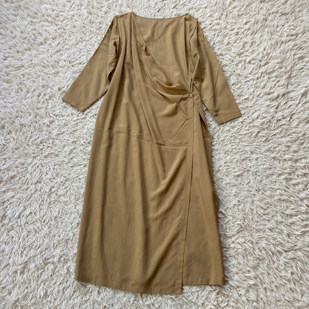 ヨーガンレール セットアップスーツ シルク100% M ベージュ ベルト付