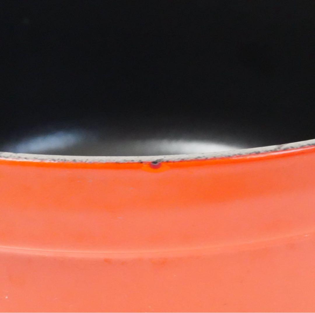 ストウブ staub ピコココット ラウンド 22cm オレンジ　ビンテージ