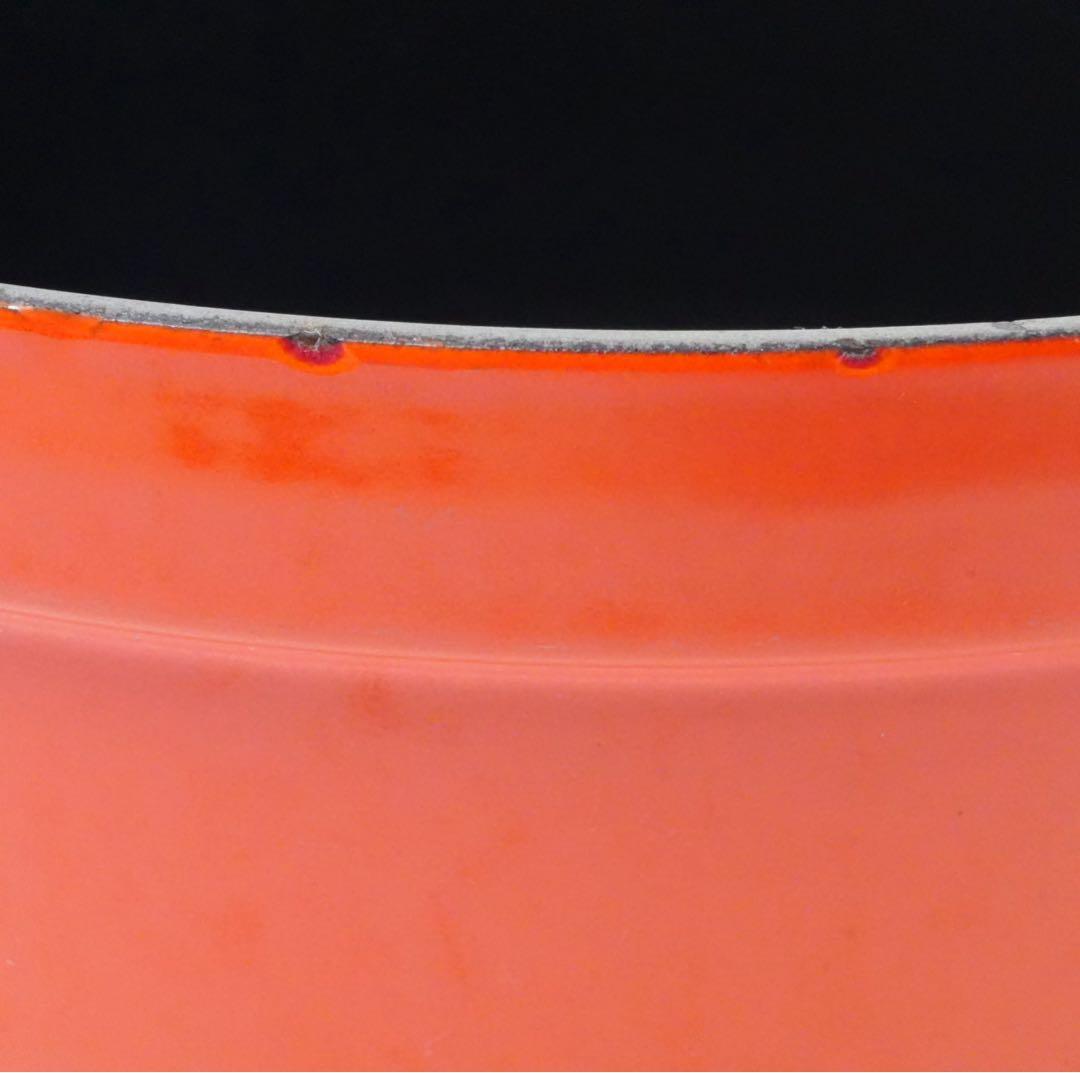 ストウブ staub ピコココット ラウンド 22cm オレンジ　ビンテージ