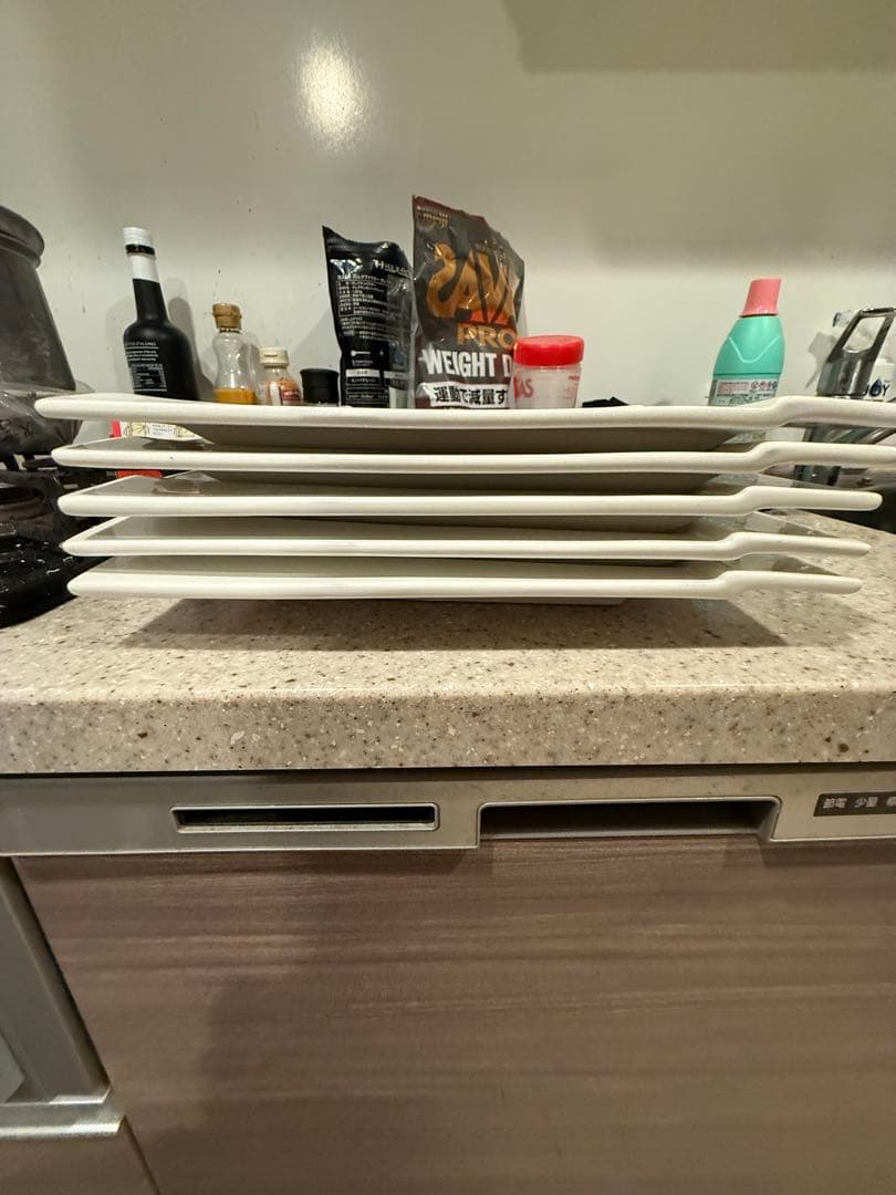 ホワイト スクエア皿 5枚セット セラミック