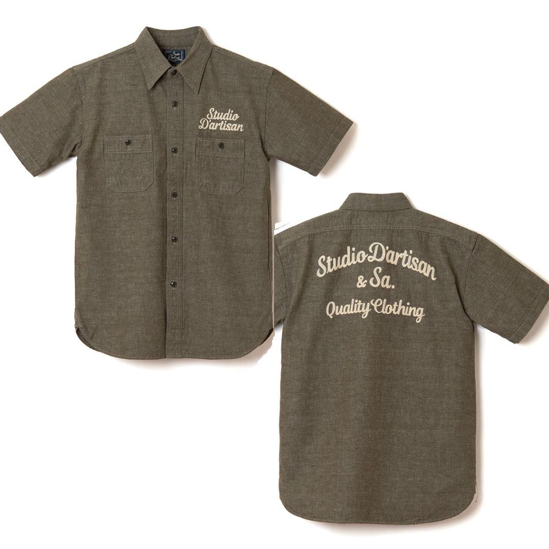 新品 STADIO D'ARTISAN 刺繍シャンブレーシャツ ダルチザン