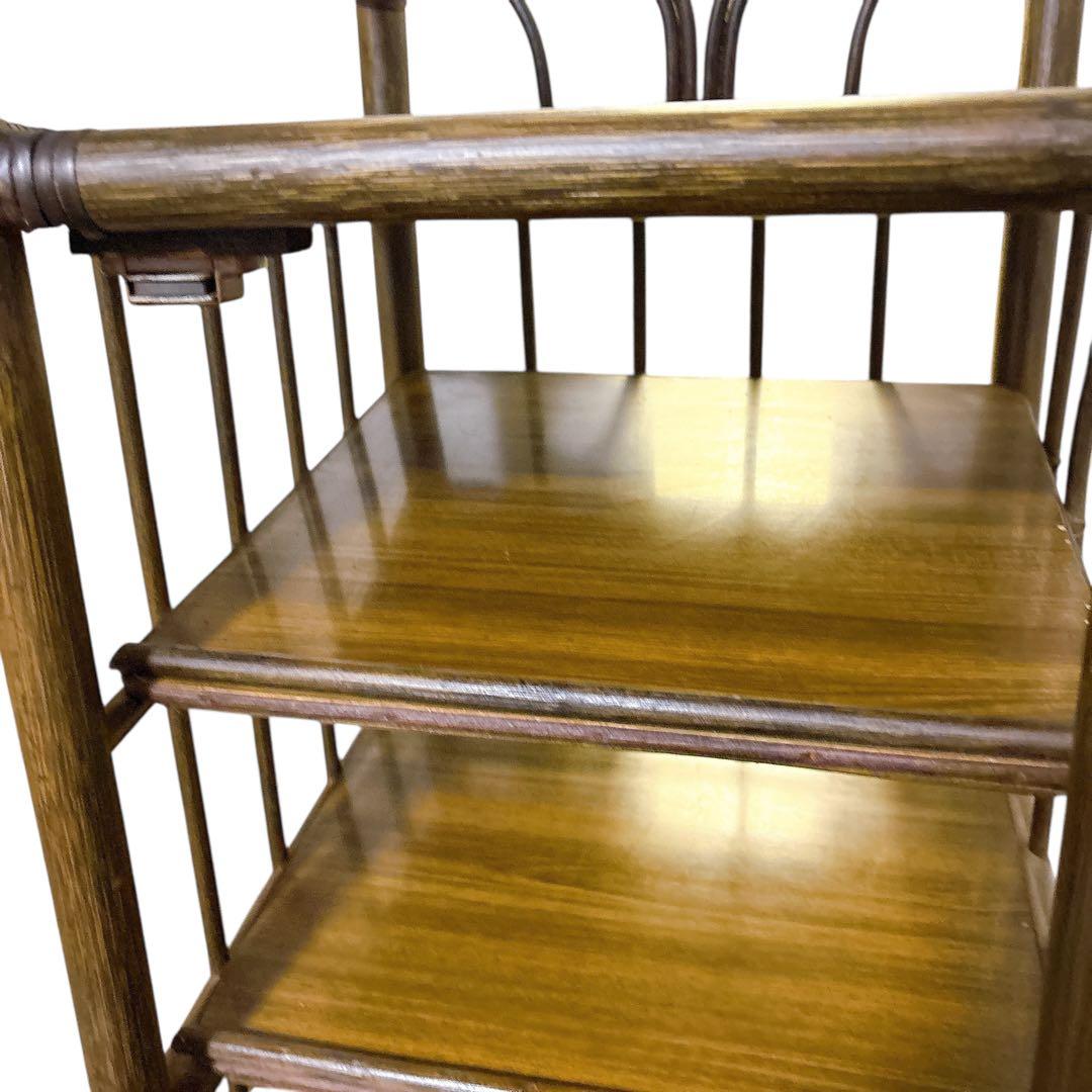 ラタン　家具 籐 シューズラック 靴箱　玄関　収納　6段 ブラウン インテリア