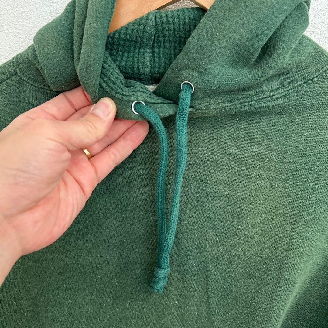 雰囲気最高‼︎ 60'S スウェットパーカー 裏サーマル グリーン sizeM程度