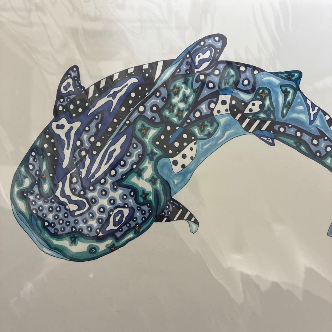 ジンベイザメ　絵画　イラスト