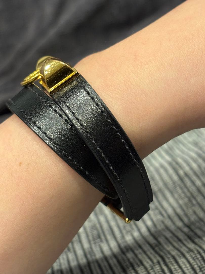 未使用 エルメス HERMES リヴァル ドゥブルトゥール 2連 レザー