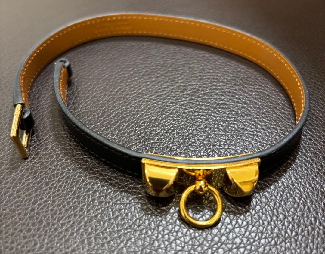 未使用 エルメス HERMES リヴァル ドゥブルトゥール 2連 レザー