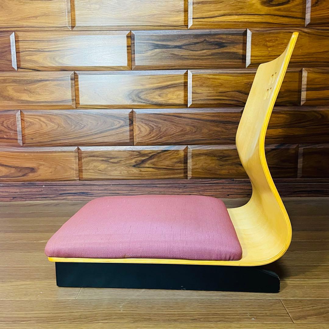 マルカツ 【超希少】 高座椅子 座布団不要 座椅子 旅館 背もたれ ピンク 和室