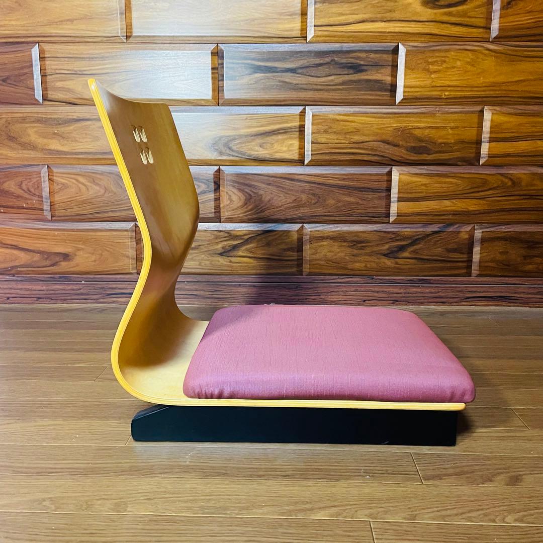 マルカツ 【超希少】 高座椅子 座布団不要 座椅子 旅館 背もたれ ピンク 和室