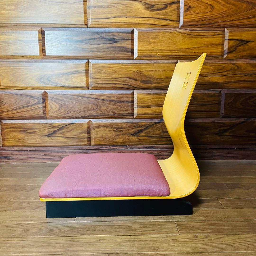 マルカツ 【超希少】 高座椅子 座布団不要 座椅子 旅館 背もたれ ピンク 和室