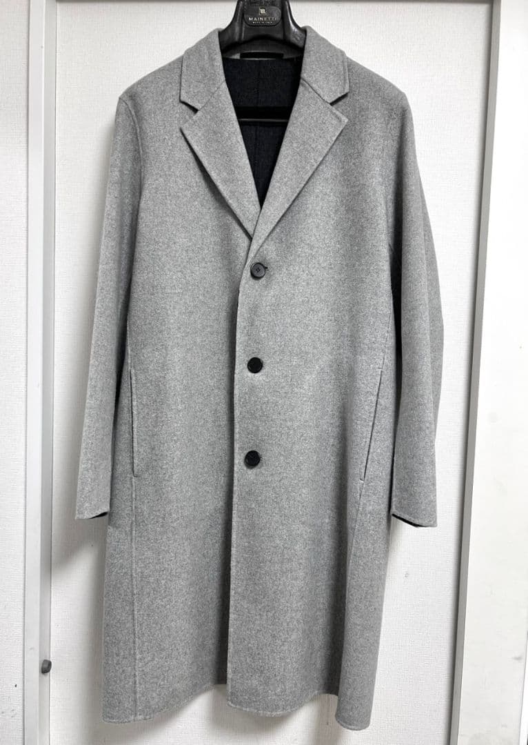 Theory セオリー ライトグレー チェスターコート　カシミヤ100% L