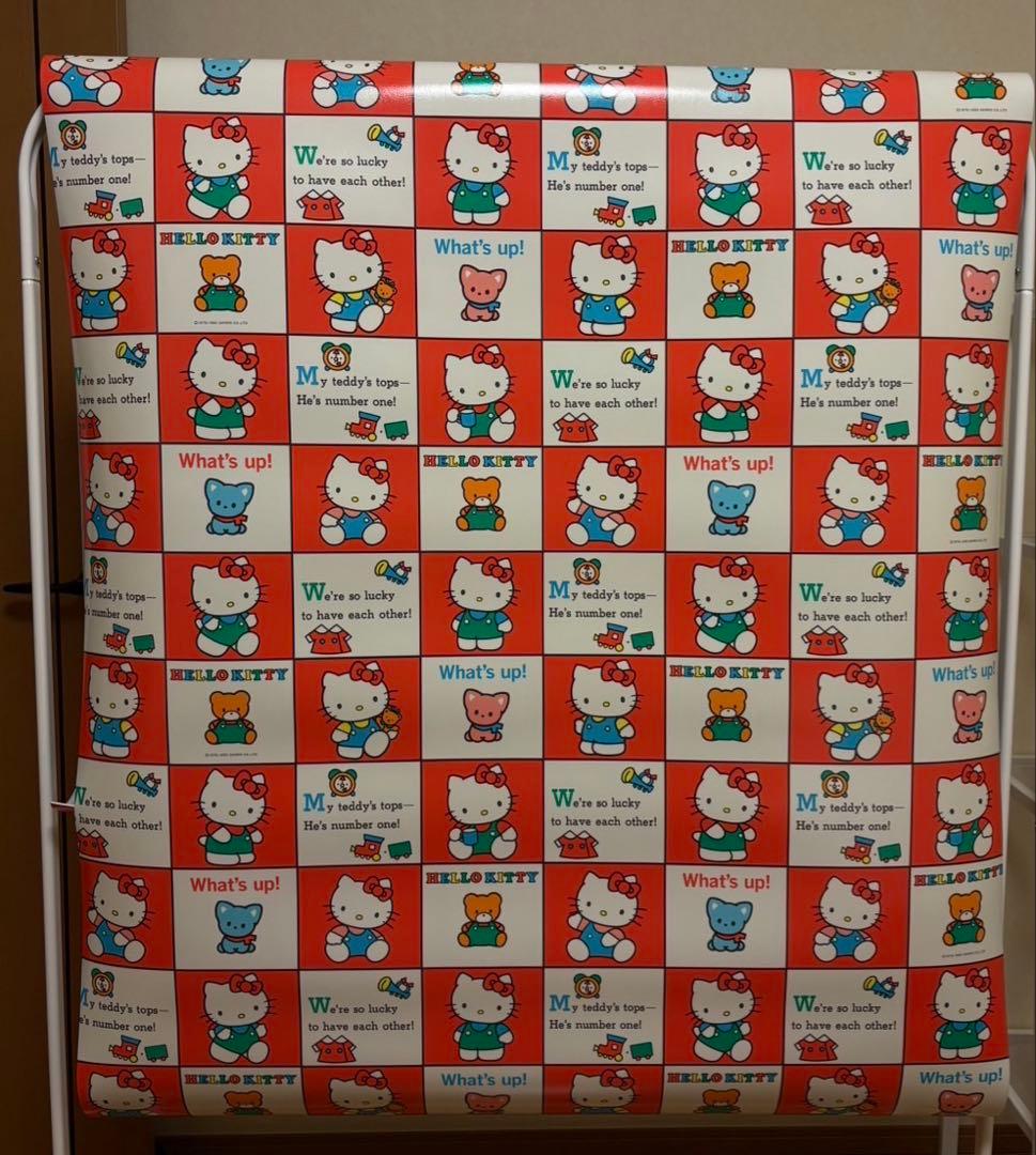 ハローキティ マット シート 希少 レア ヴィンテージ 日用品 雑貨 防水ラグ
