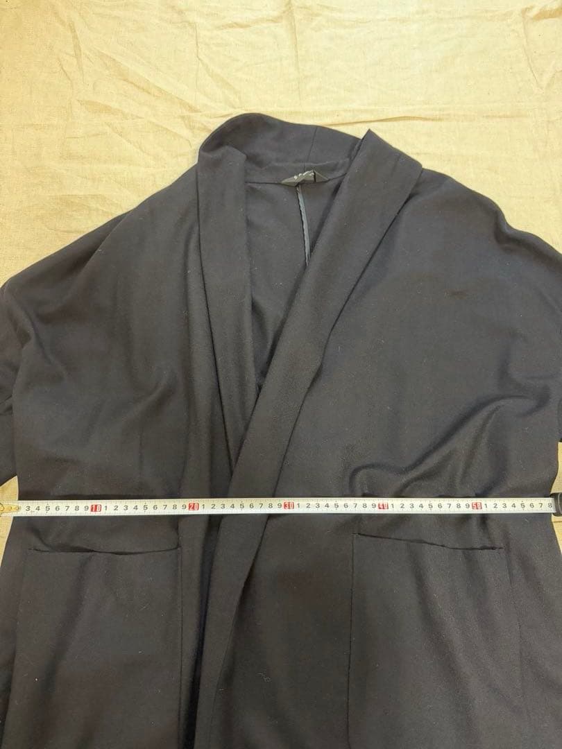 未使用　SACRA ブラック ロングコート　日本製　ウール