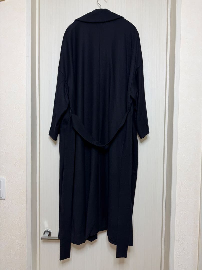 未使用　SACRA ブラック ロングコート　日本製　ウール