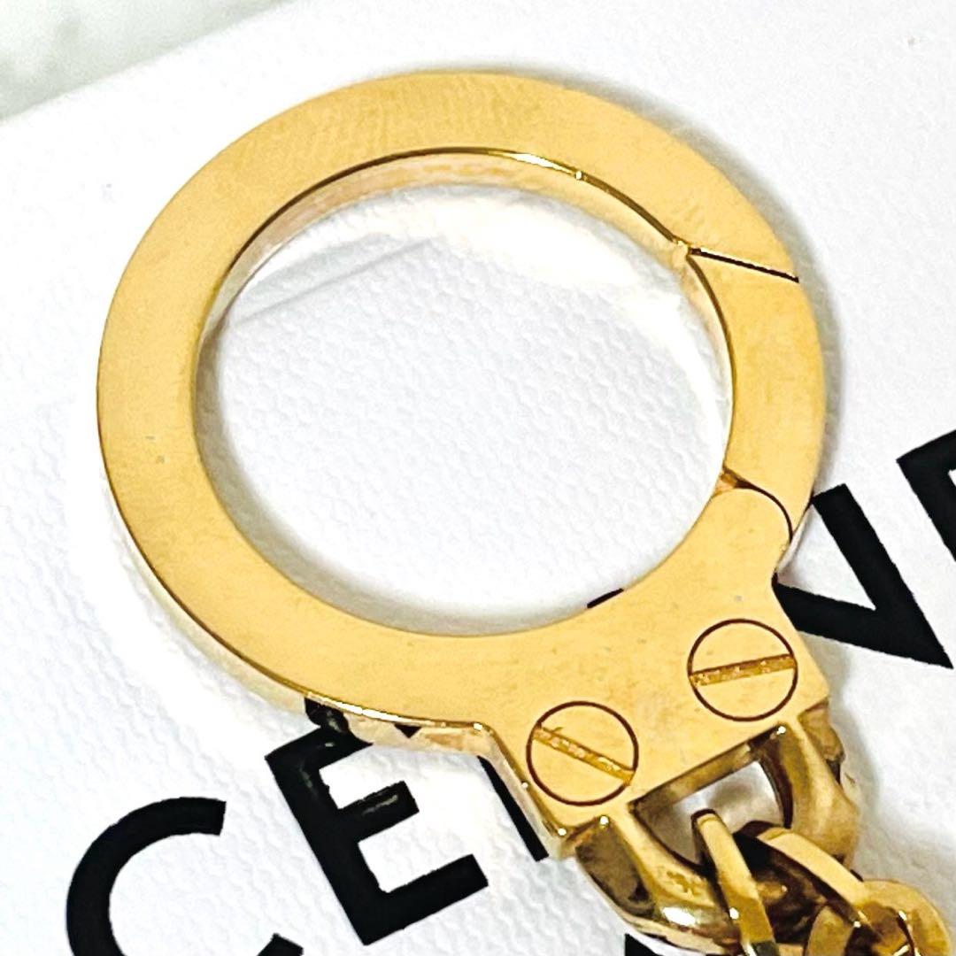 てて様用 セリーヌ トリオンフ プレートチャーム キーホルダー キーリング