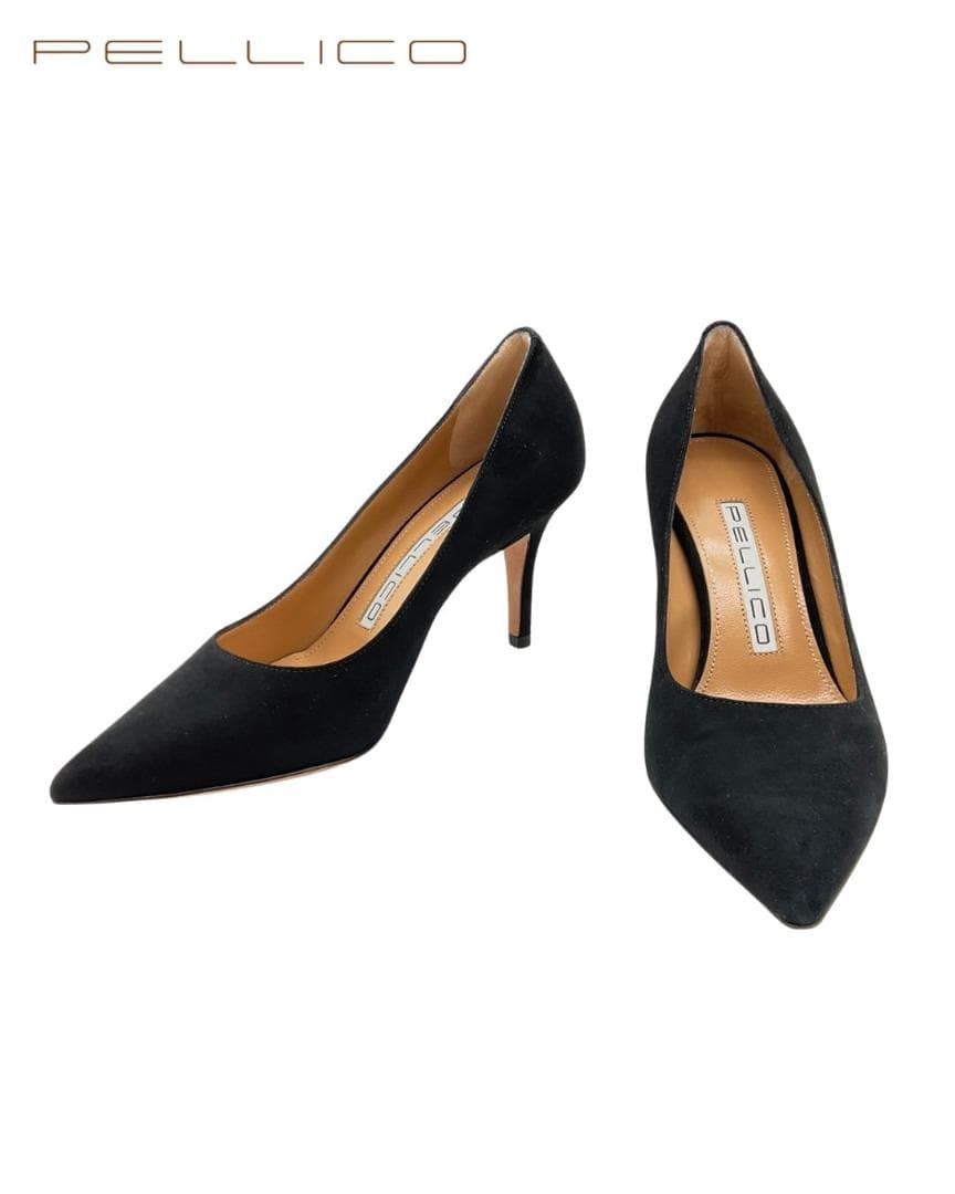 【未使用】PELLICO スエードポインテッドトゥ ハイヒールパンプス 37.5