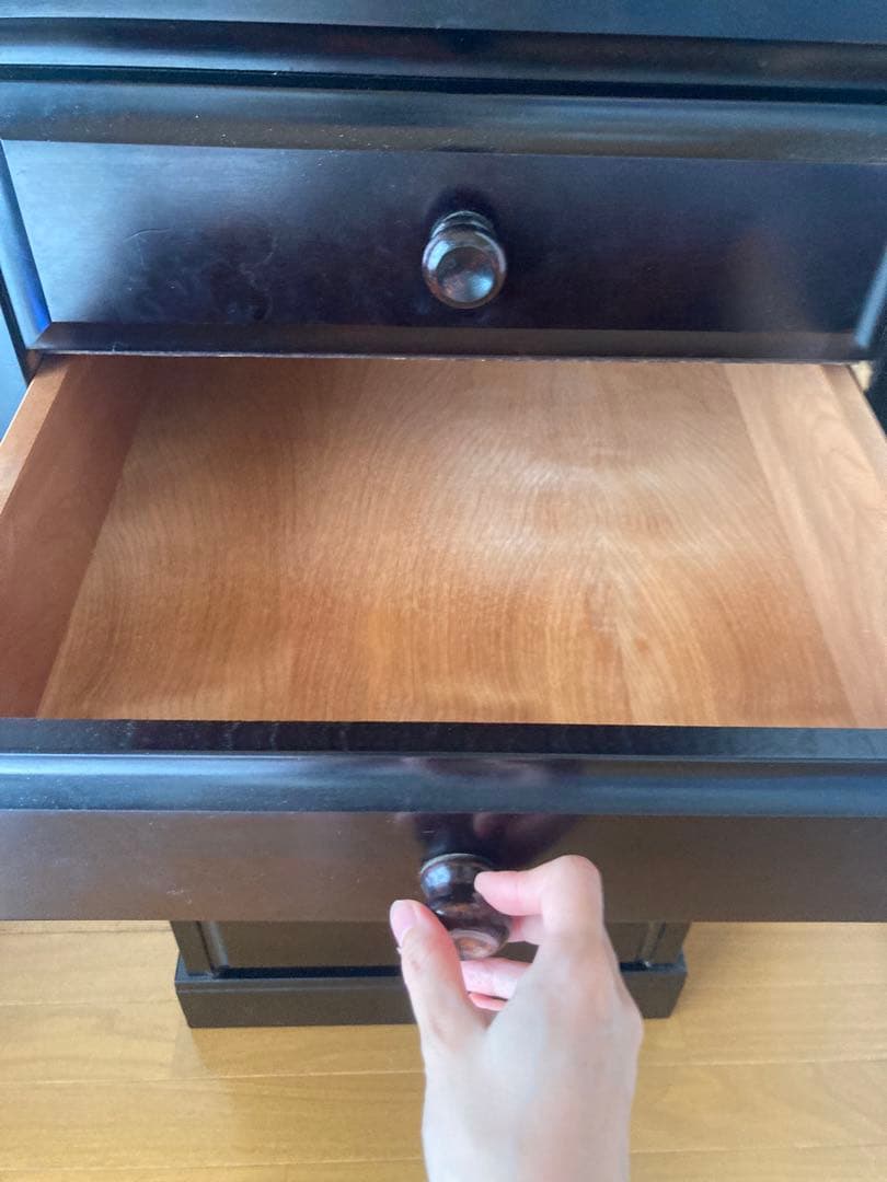 ダークブラウン木製チェスト 11引き出し