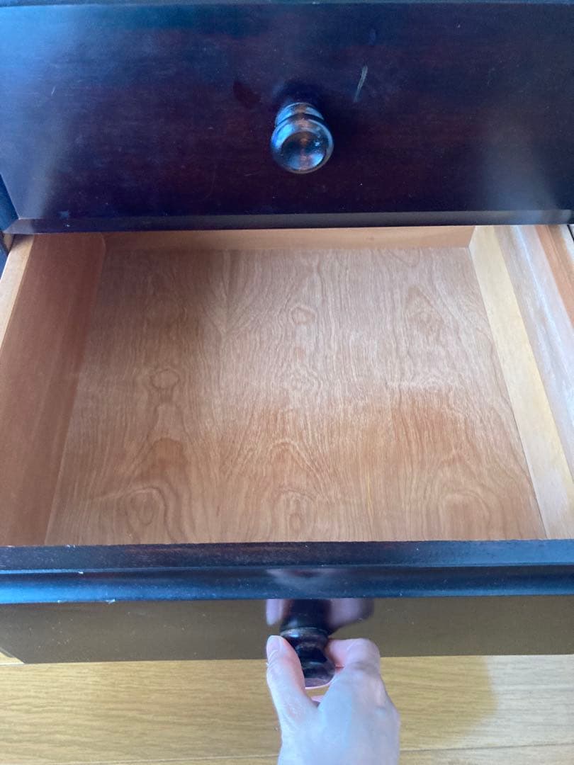 ダークブラウン木製チェスト 11引き出し