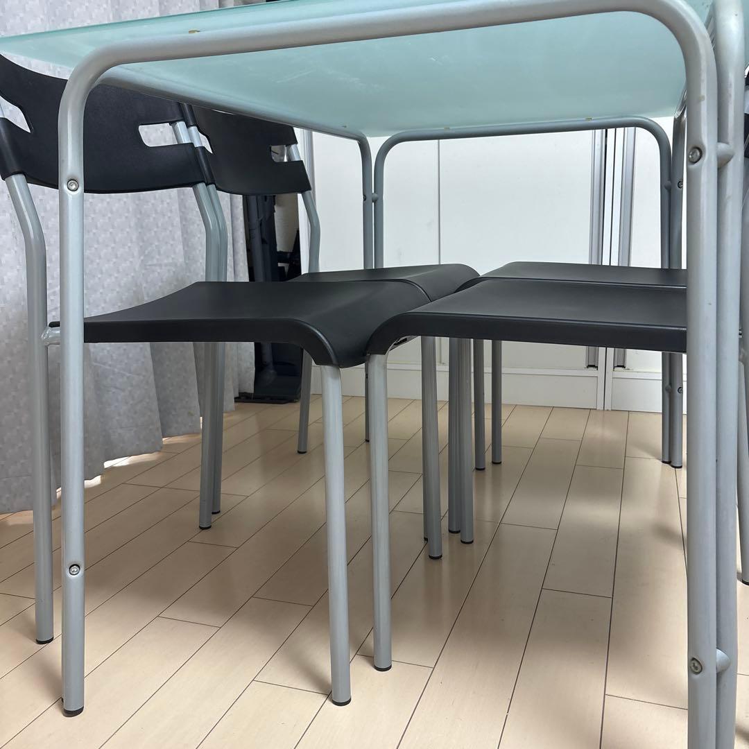 【直接引渡し限定】IKEA ガラスダイニングテーブルセット