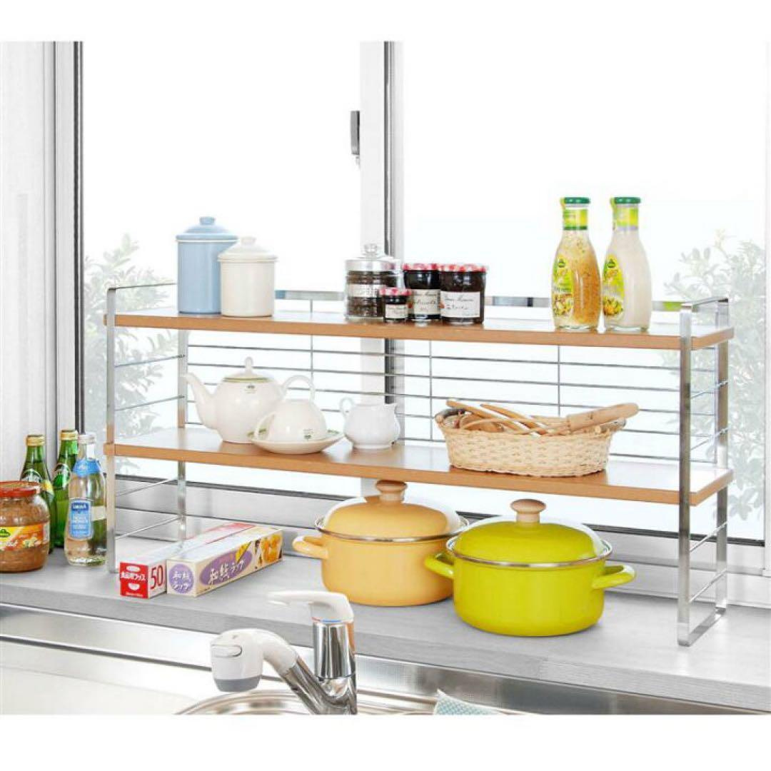 32034 木棚出窓シェルフ　幅90