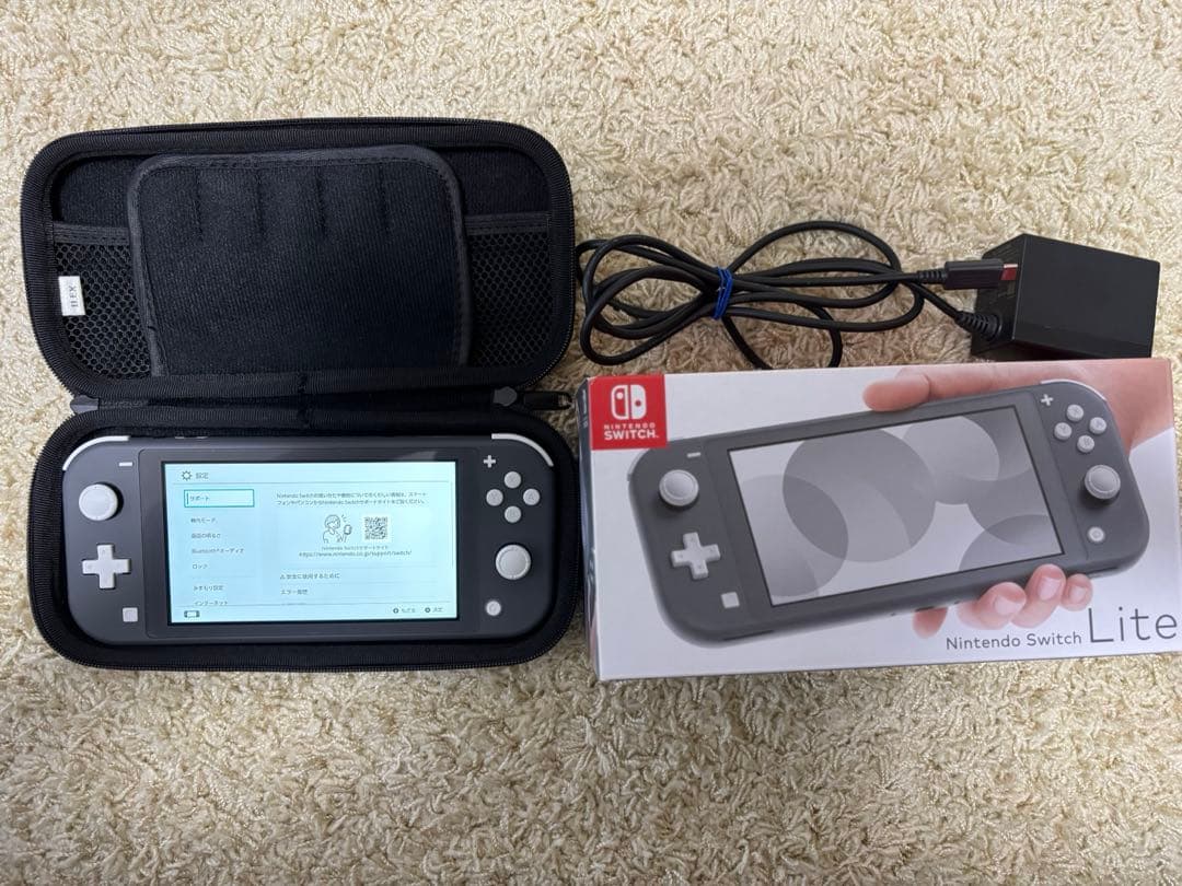 Nintendo Switch Lite グレー 本体 充電器・専用ケース付き