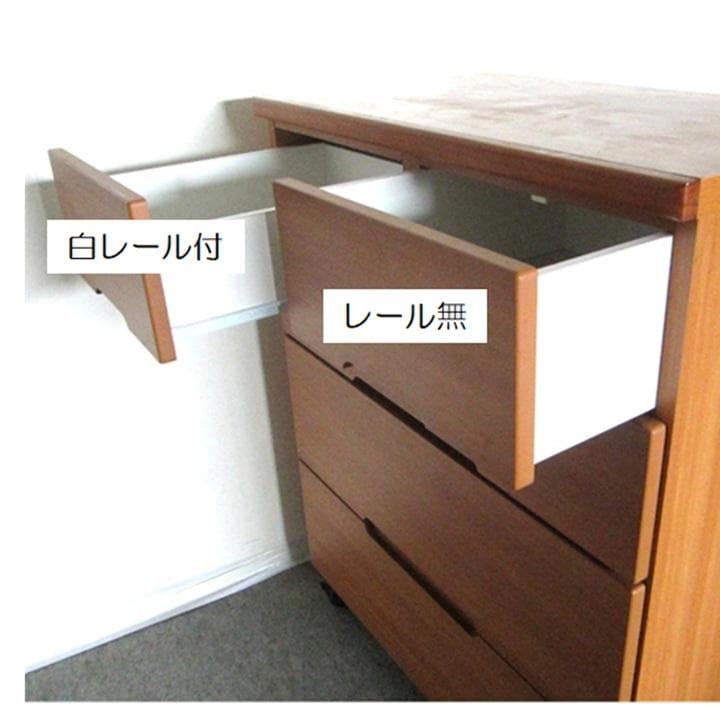 キャスター付き4段チェスト 　別注　ストッパー付