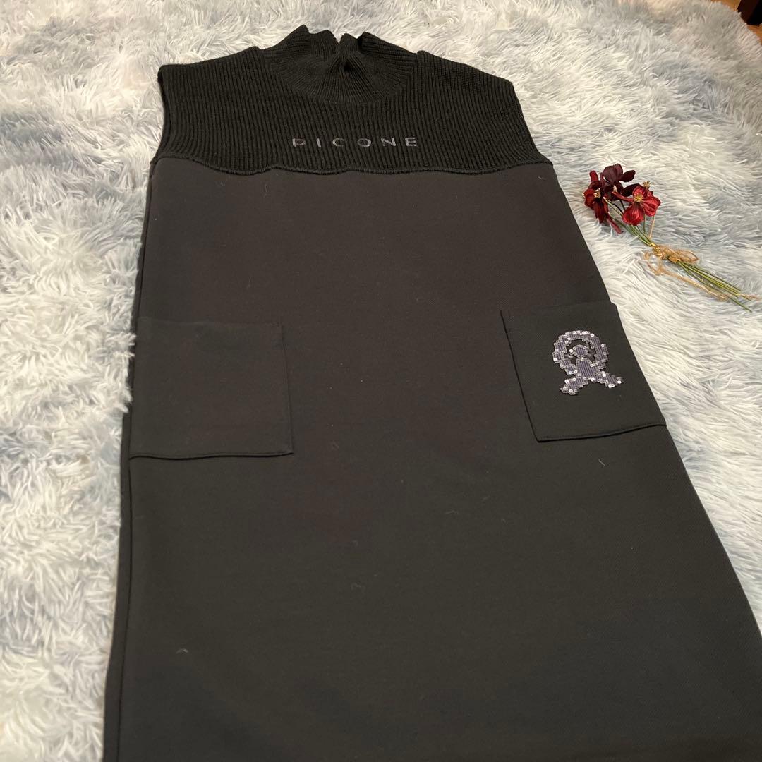 ◆ゆうき様◆希少【PICONEピッコーネ】ポンチニット異素材ドッキングワンピース