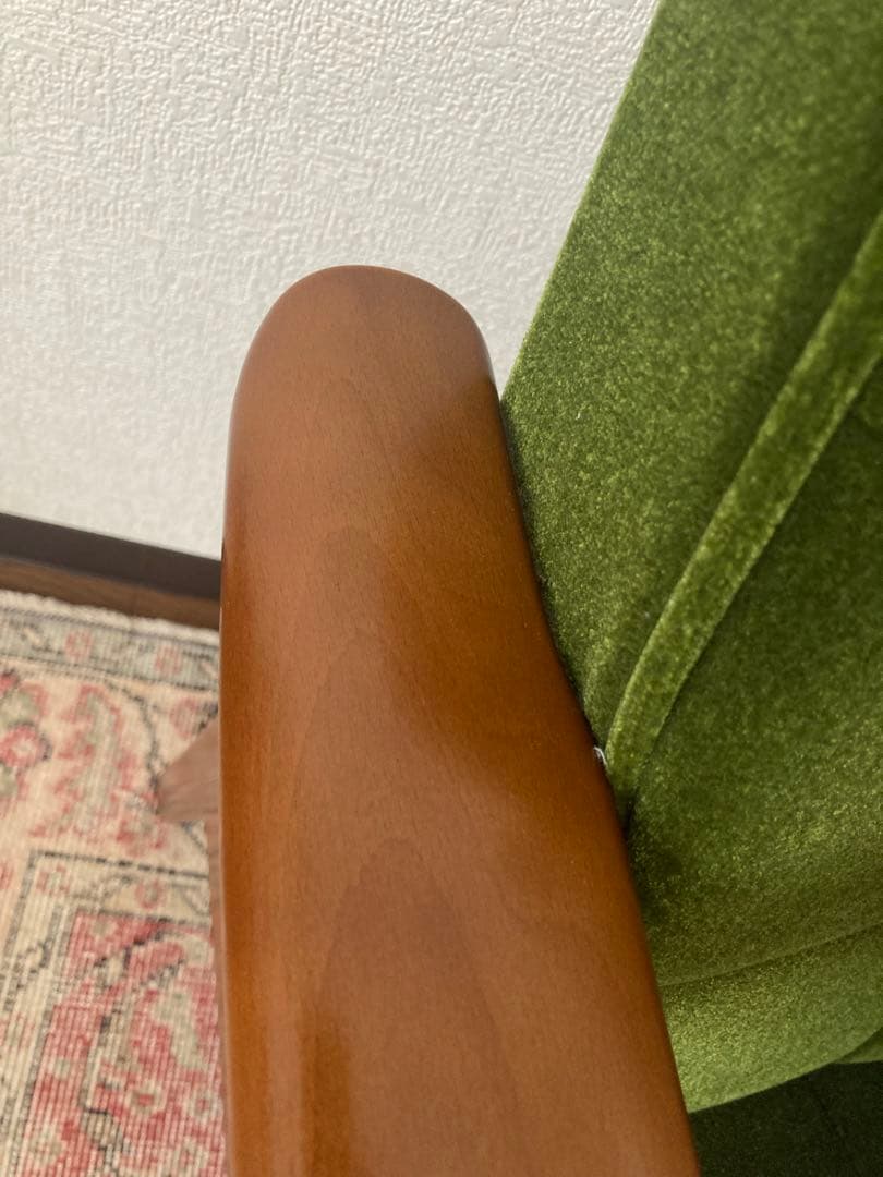 カリモク60K モケットグリーン1シーター