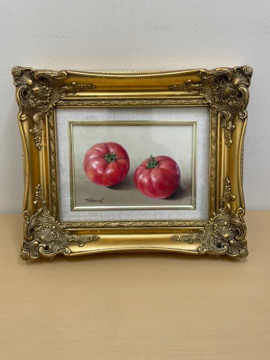 アンティーク品　絵画　油絵　トマト
