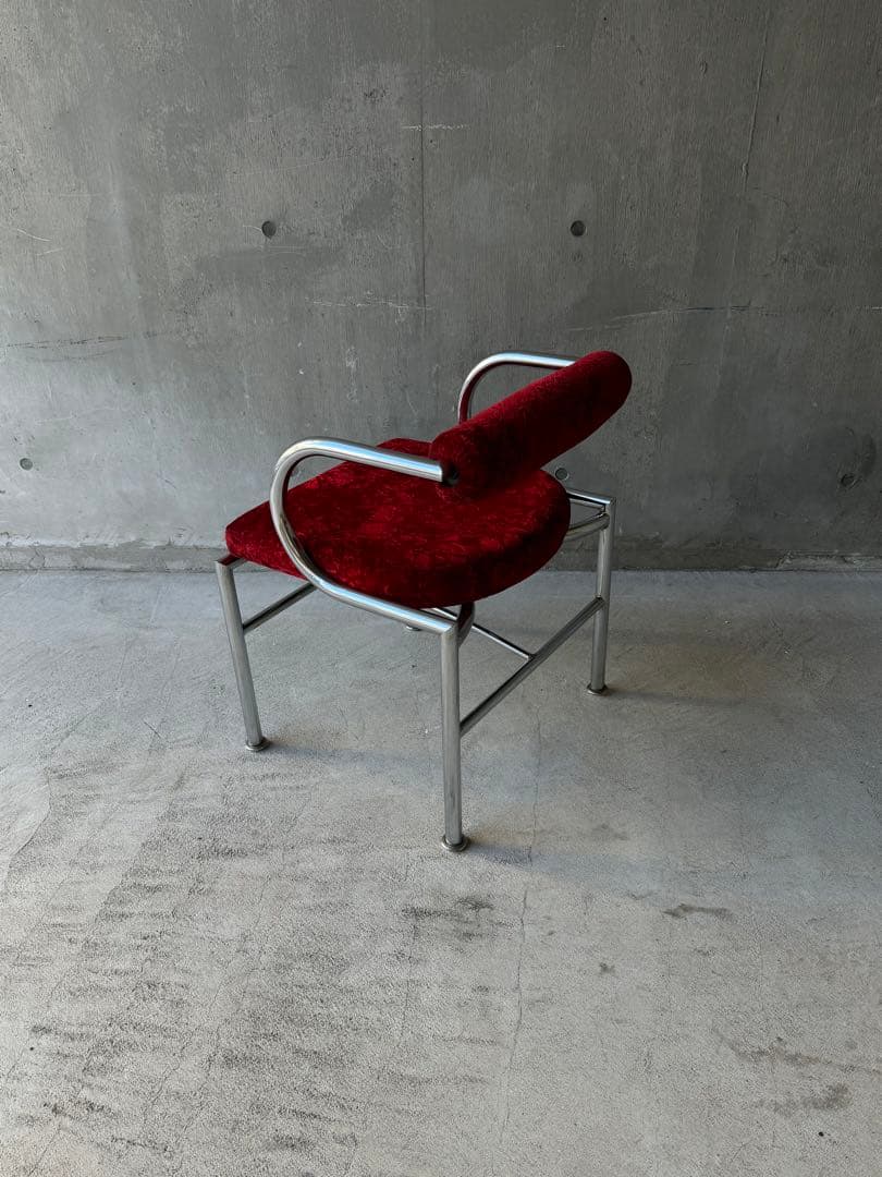 ベルベットチェア　ミッドセンチュリー　スペースエイジ　ポストモダン