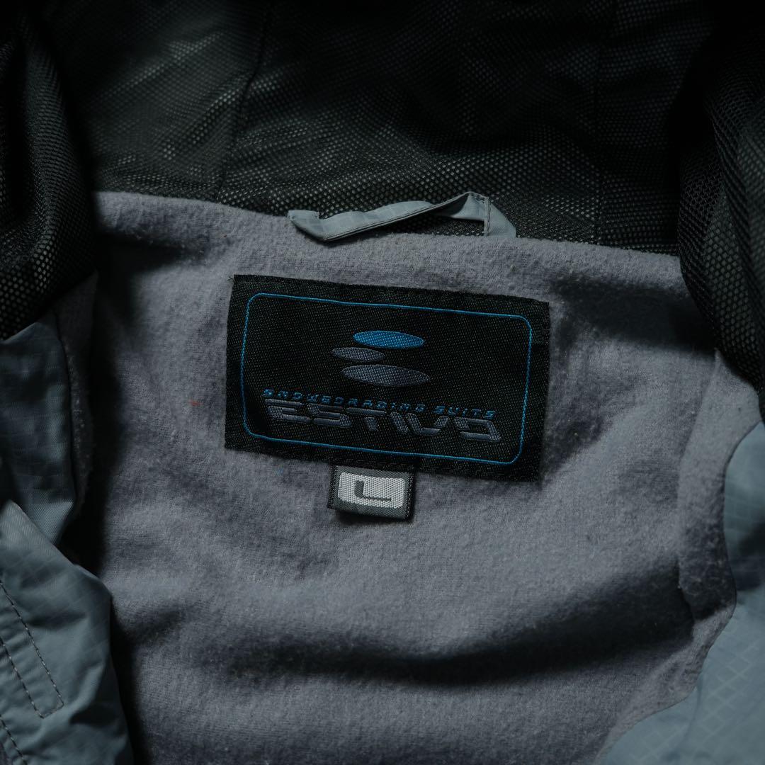 y2k ナイロンシェルジャケットシルバー テック系 archive 00s